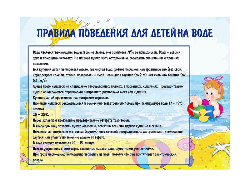 С 23.06.2025 по 29.06.2025 проводится этап акции «Вода — безопасная территория». Прокуратура напоминает об основных правилах поведения детей на воде.
