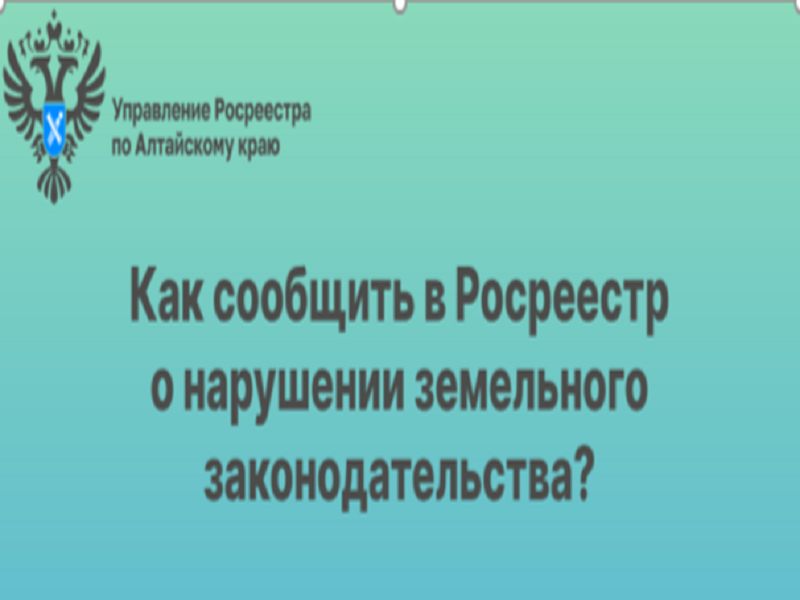 Как сообщить в Росреестр о нарушении земельного законодательства?.